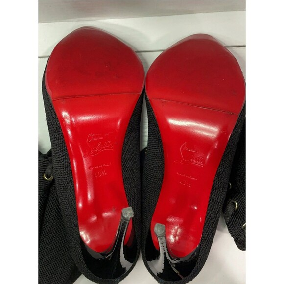 Christian Louboutin Frenchie Lace Up Over the Knee In Black Boots Size 40.5 - Picture 11 of 13